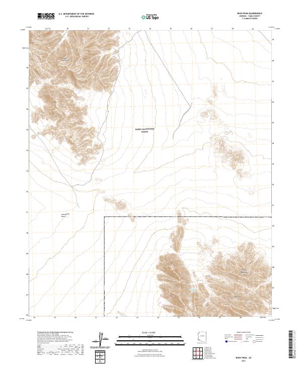 Buck Peak topographic map thumbnail