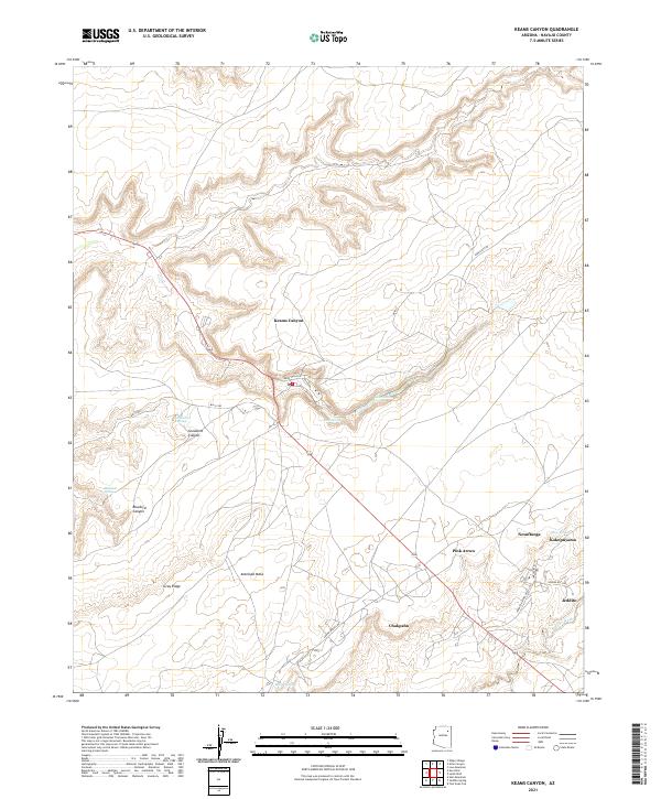 Keams Canyon 2021 topographic map thumbnail