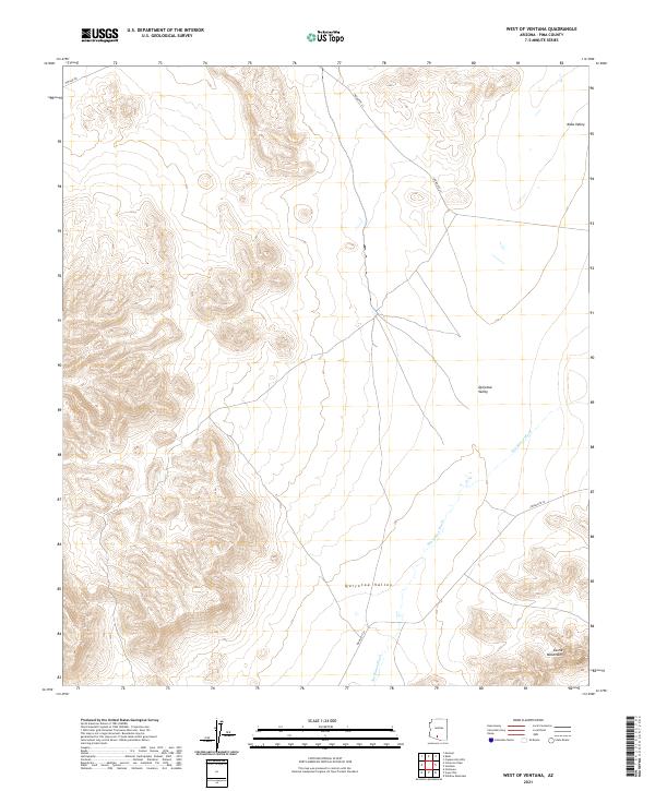 West of Ventana topographic map thumbnail