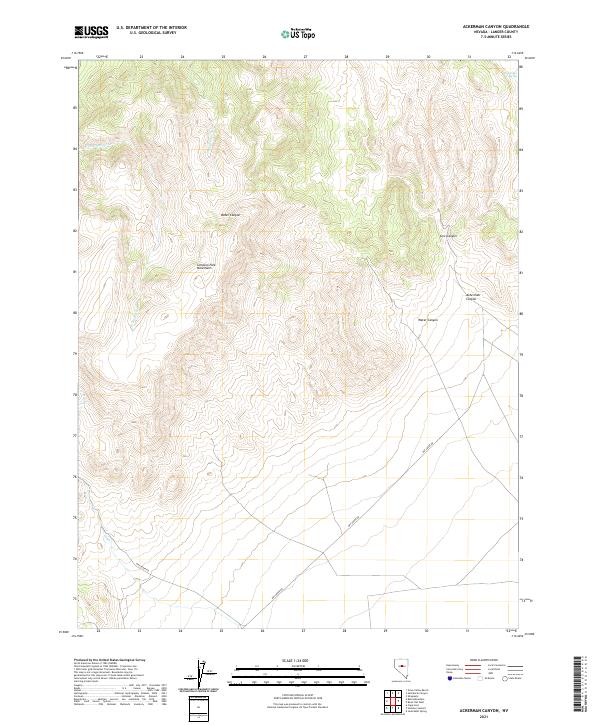 Ackerman Canyon topographic map thumbnail