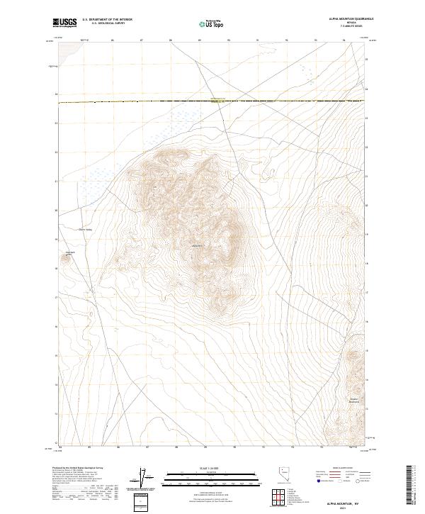 Alpha Mountain topographic map thumbnail