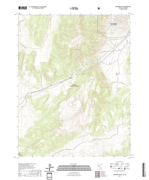Anchorite Hills topographic map thumbnail