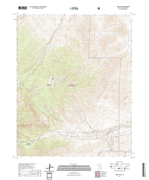 Angel Peak topographic map thumbnail