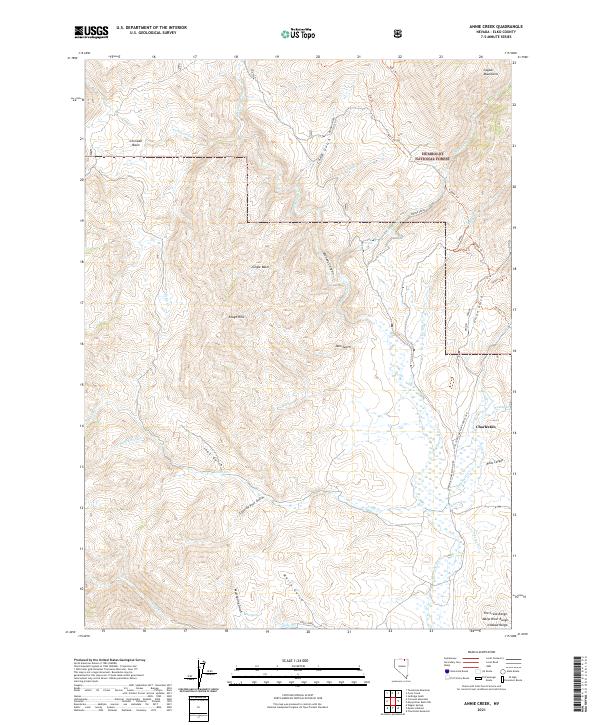 Annie Creek topographic map thumbnail