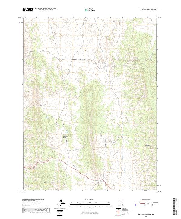 Antelope Mountain topographic map thumbnail