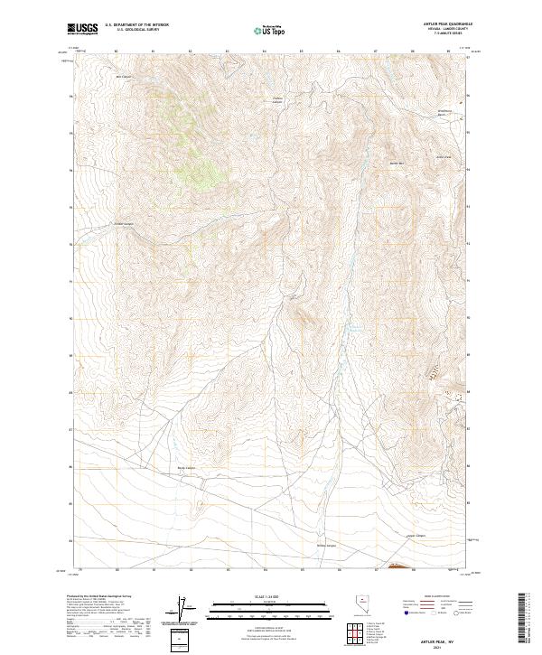 Antler Peak topographic map thumbnail