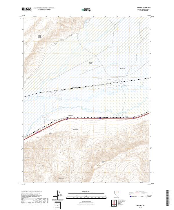 Argenta topographic map thumbnail