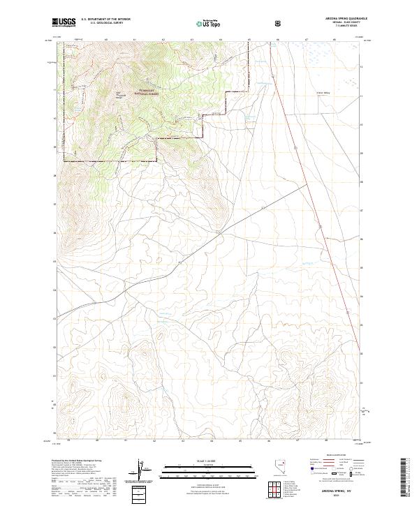 Arizona Spring topographic map thumbnail