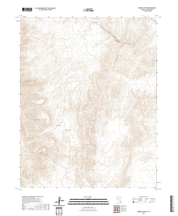 Arrow Canyon topographic map thumbnail