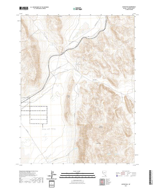 Astor Pass topographic map thumbnail