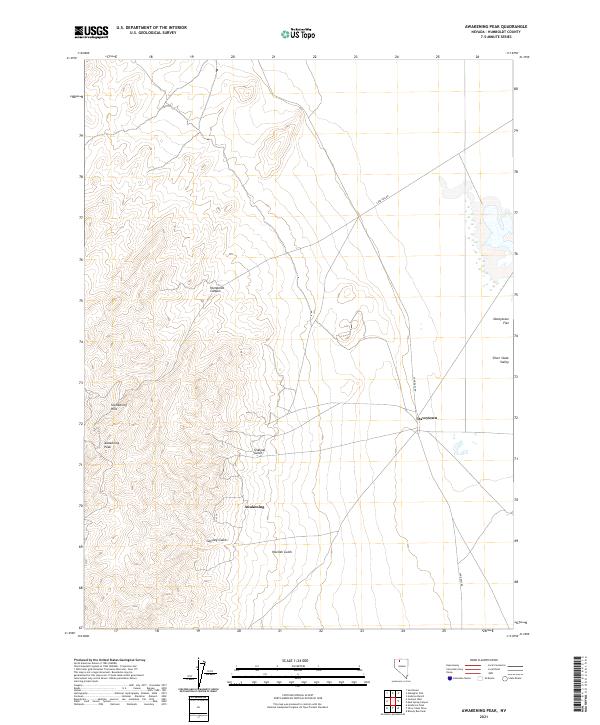Awakening Peak topographic map thumbnail