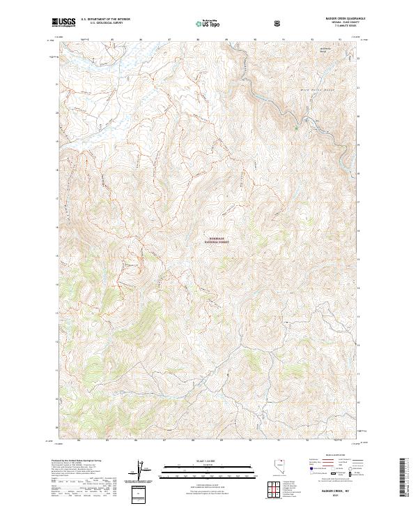 Badger Creek topographic map thumbnail