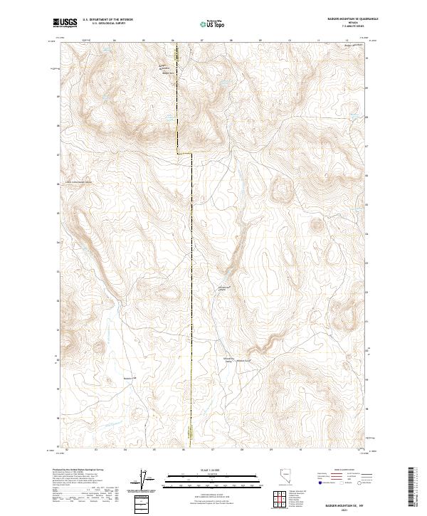 Badger Mountain SE topographic map thumbnail