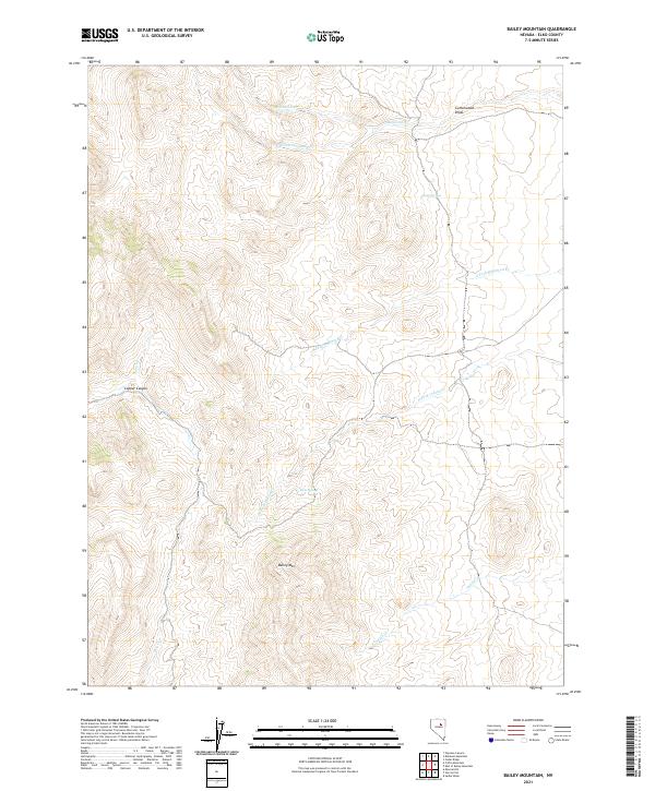 Bailey Mountain topographic map thumbnail
