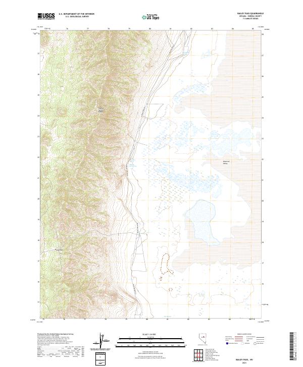 Bailey Pass topographic map thumbnail