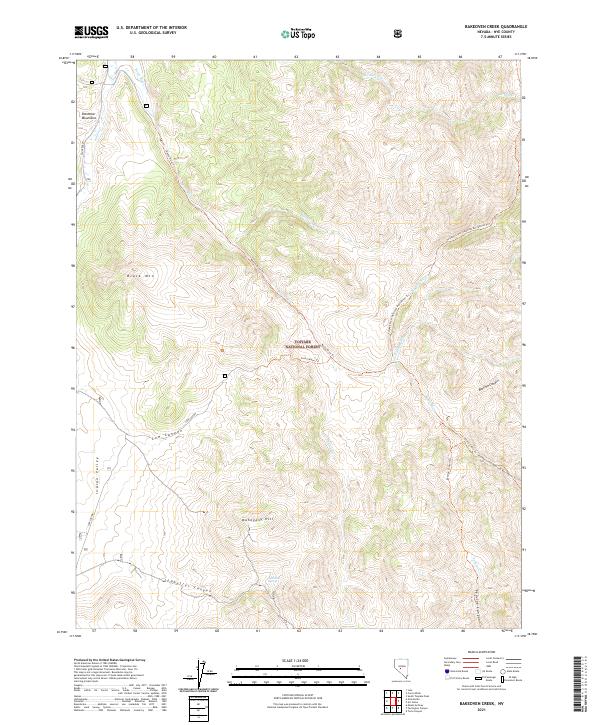 Bakeoven Creek topographic map thumbnail