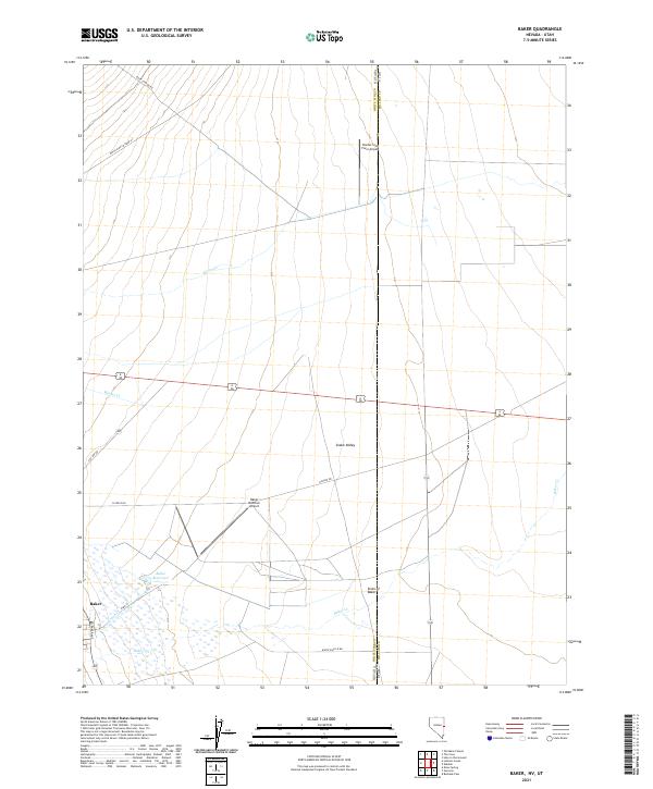 Baker topographic map thumbnail