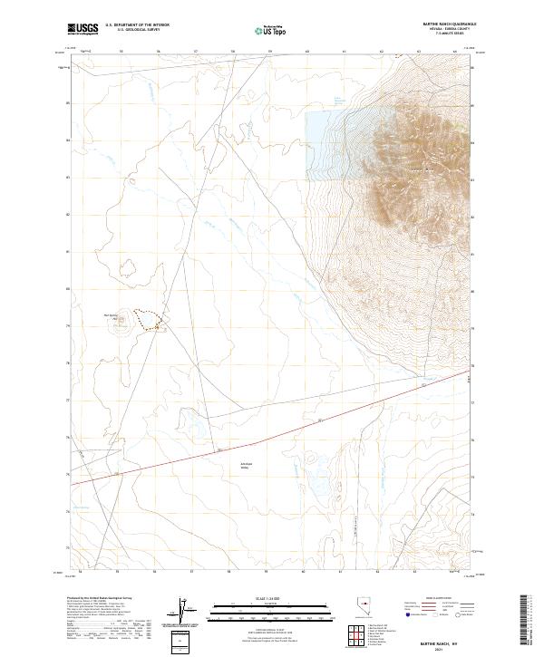 Bartine Ranch topographic map thumbnail