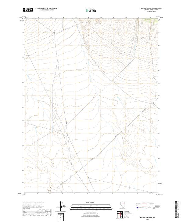 Bartine Ranch NW topographic map thumbnail