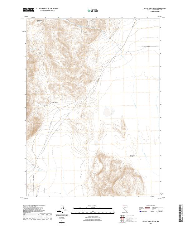 Battle Creek Ranch topographic map thumbnail