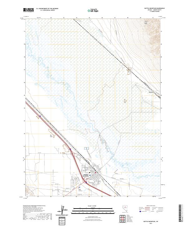 Battle Mountain topographic map thumbnail