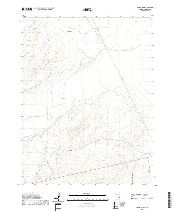 Bean Flat East topographic map thumbnail