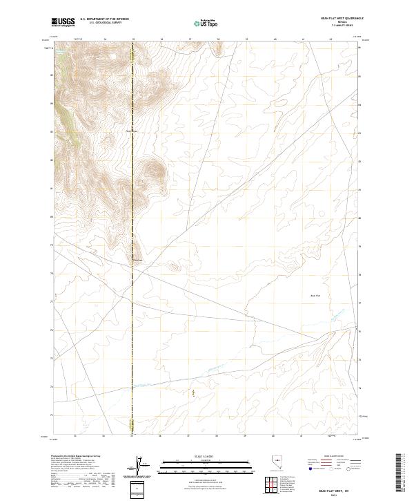 Bean Flat West topographic map thumbnail