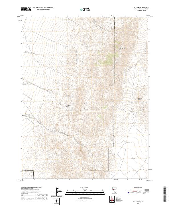 Bell Canyon topographic map thumbnail