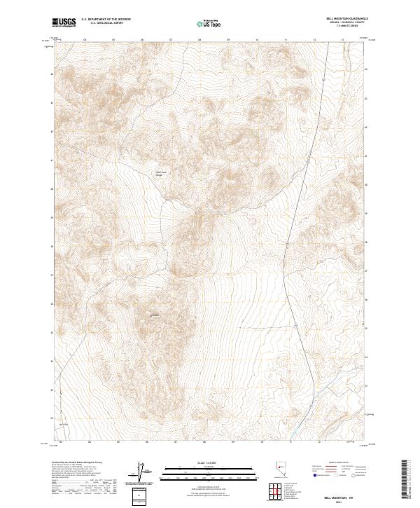 Bell Mountain topographic map thumbnail