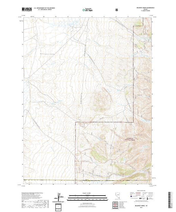 Belmont Creek topographic map thumbnail
