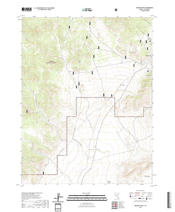 Belmont West topographic map thumbnail