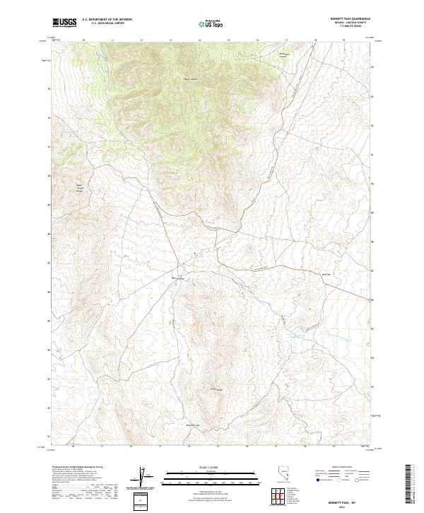 Bennett Pass topographic map thumbnail