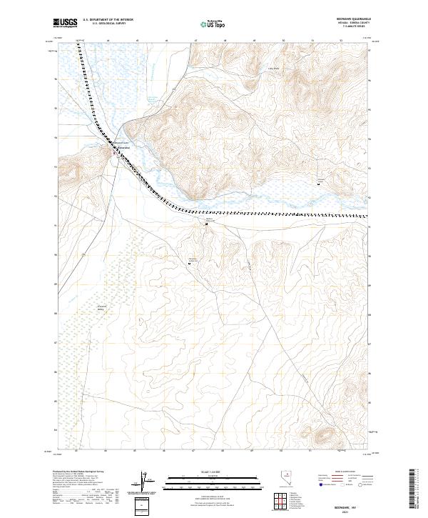 Beowawe topographic map thumbnail