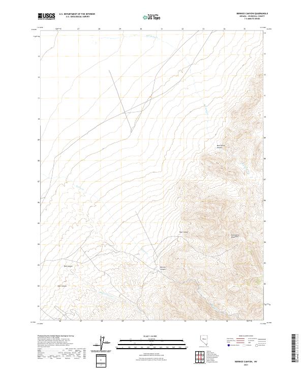 Bernice Canyon topographic map thumbnail