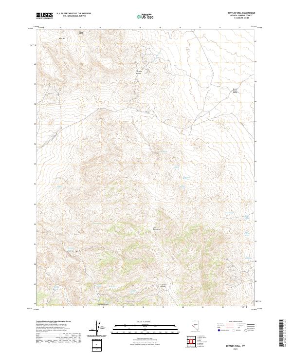 Bettles Well topographic map thumbnail