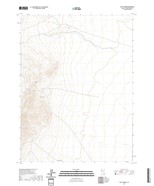 Betty Creek topographic map thumbnail