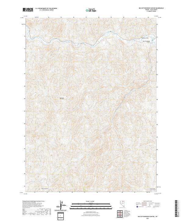 Big Cottonwood Canyon topographic map thumbnail