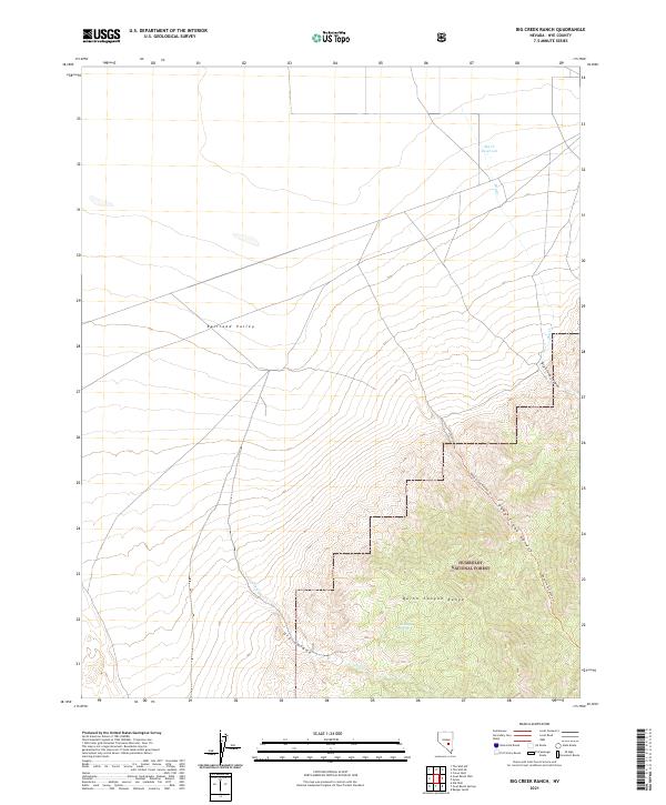 Big Creek Ranch topographic map thumbnail