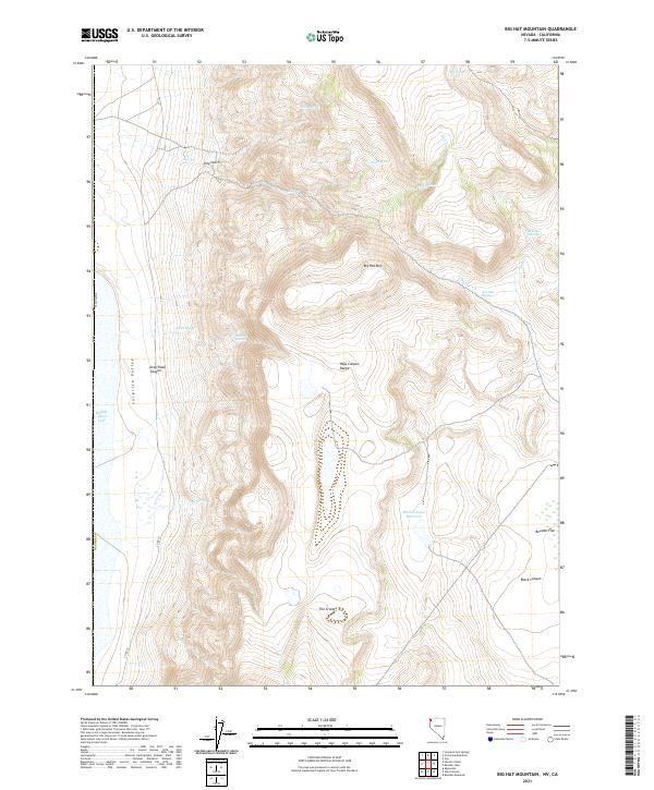 Big Hat Mountain topographic map thumbnail