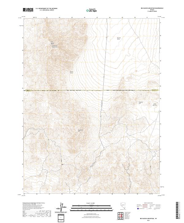 Big Kasock Mountain topographic map thumbnail