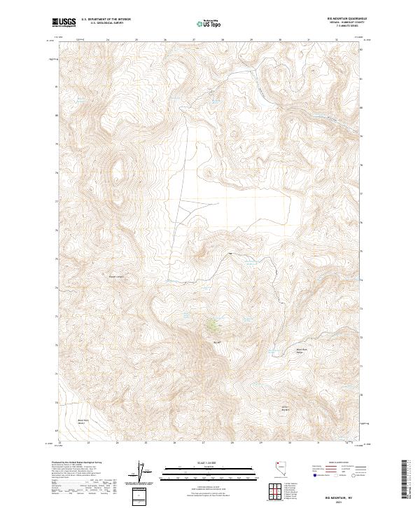 Big Mountain topographic map thumbnail