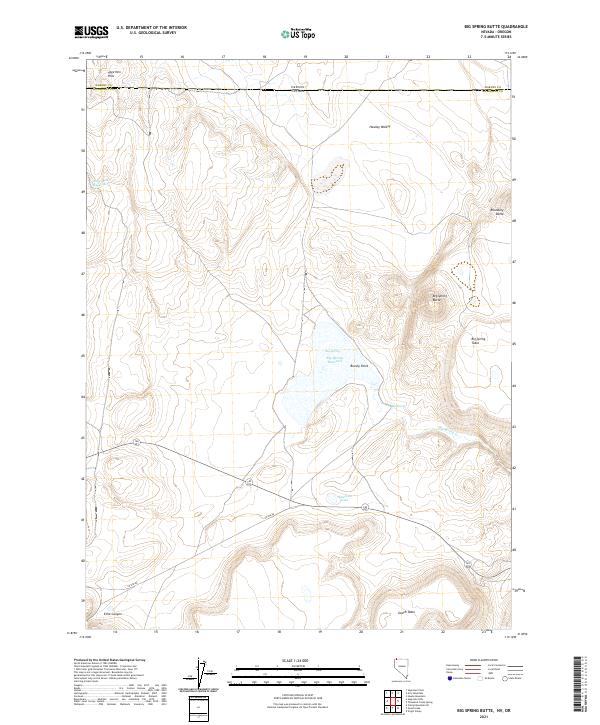 Big Spring Butte topographic map thumbnail