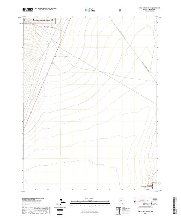 Birch Creek Ranch topographic map thumbnail