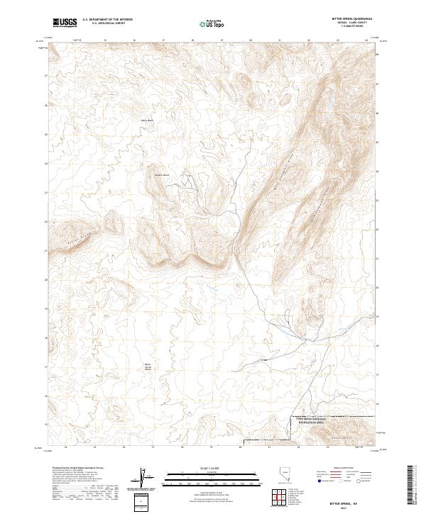 Bitter Spring topographic map thumbnail