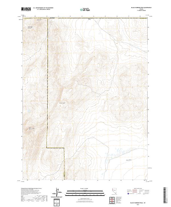 Black Warrior Peak topographic map thumbnail