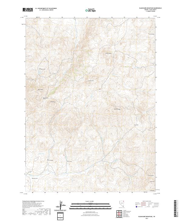 Blanchard Mountain topographic map thumbnail