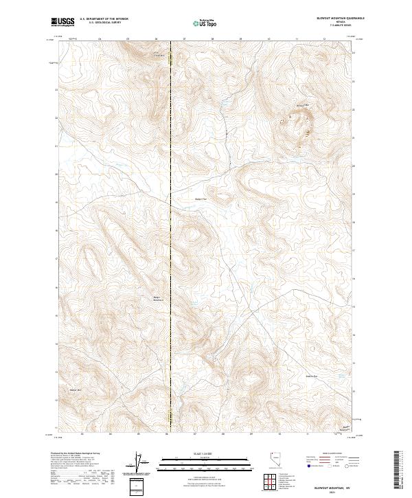 Blowout Mountain topographic map thumbnail