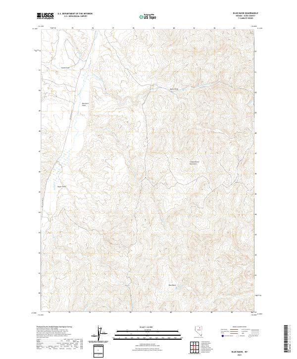 Blue Basin topographic map thumbnail