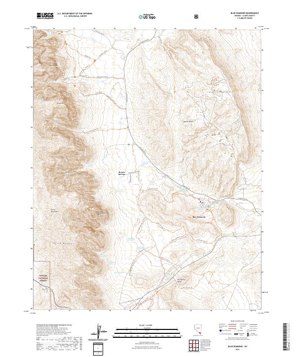 Blue Diamond topographic map thumbnail