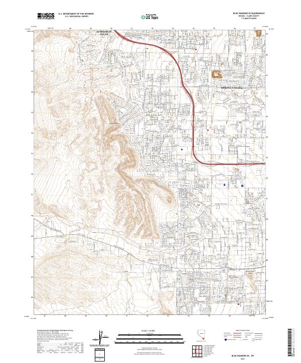 Blue Diamond SE topographic map thumbnail